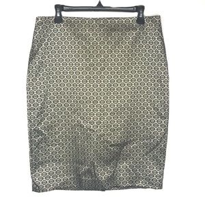 Ann Taylor metallic brocade pencil skirt